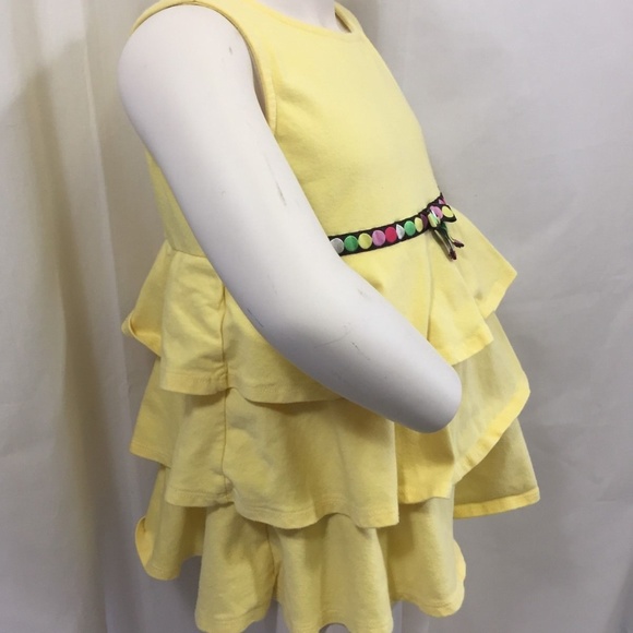 Gymboree Spring Ruffle Tank Dress Polka Dot Belt - Picture 4 of 7